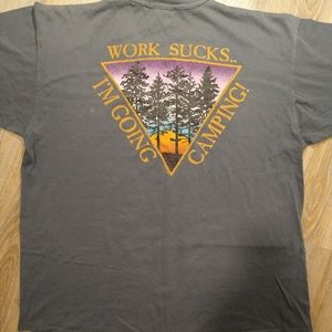 '90s vintage work sucks t-shirt Signal 2XL USA made single stitch gray